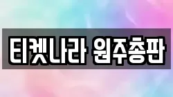 티켓나라 원주총판