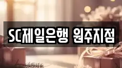 SC제일은행 원주지점