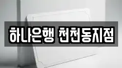 하나은행 천천동지점