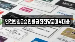 안전한최고승인률급전전당포대부대출