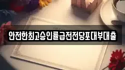 안전한최고승인률급전전당포대부대출