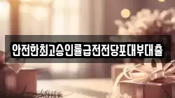 안전한최고승인률급전전당포대부대출