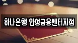 하나은행 안성금융센터지점