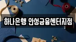 하나은행 안성금융센터지점