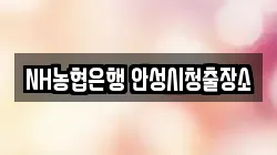 NH농협은행 안성시청출장소