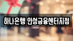 하나은행 안성금융센터지점