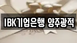 IBK기업은행 양주광적