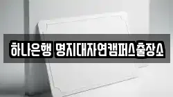 하나은행 명지대자연캠퍼스출장소