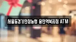 서울동경기인삼농협 용인역북지점 ATM