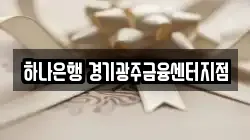 하나은행 경기광주금융센터지점