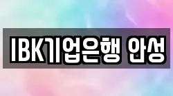 IBK기업은행 안성
