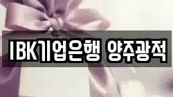 IBK기업은행 양주광적