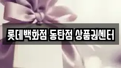 롯데백화점 동탄점 상품권센터