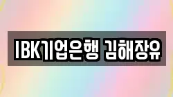IBK기업은행 김해장유