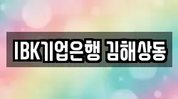 IBK기업은행 김해상동