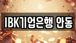 IBK기업은행 안동