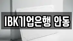 IBK기업은행 안동