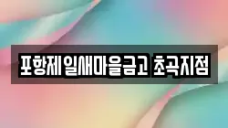 포항제일새마을금고 초곡지점
