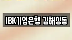 IBK기업은행 김해상동