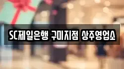 SC제일은행 구미지점 상주영업소