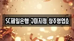 SC제일은행 구미지점 상주영업소