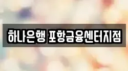 하나은행 포항금융센터지점