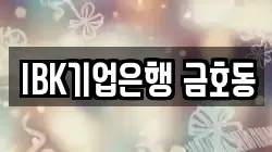 IBK기업은행 금호동