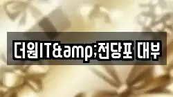 더원IT&전당포 대부