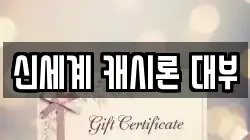 신세계 캐시론 대부