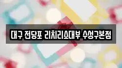 대구 전당포 리치리소대부 수성구본점