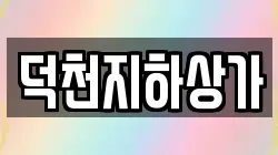 덕천지하상가