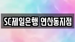 SC제일은행 연산동지점
