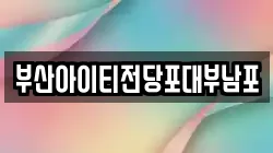 부산아이티전당포대부남포