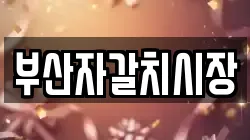 부산자갈치시장