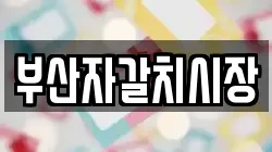 부산자갈치시장