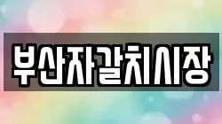 부산자갈치시장
