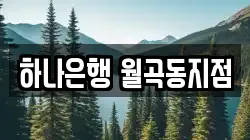 하나은행 월곡동지점