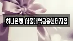 하나은행 서울대역금융센터지점