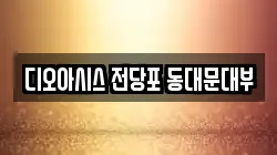 디오아시스 전당포 동대문대부