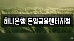 하나은행 돈암금융센터지점