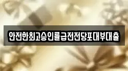 안전한최고승인률급전전당포대부대출