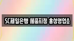 SC제일은행 세종지점 홍성영업소
