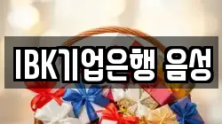 IBK기업은행 음성