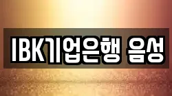 IBK기업은행 음성