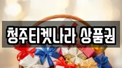 청주티켓나라 상품권