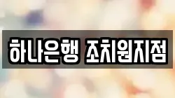 하나은행 조치원지점