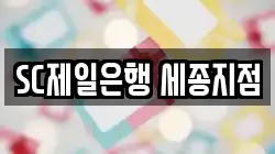 SC제일은행 세종지점