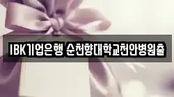 IBK기업은행 순천향대학교천안병원출