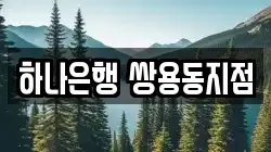 하나은행 쌍용동지점